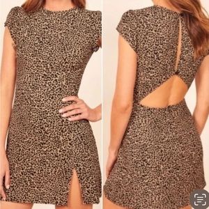 Lena mini dress reformation cheetah